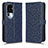 Leather Case Stands Flip Cover Holder C01X for Oppo Reno10 Pro+ Plus 5G Blue