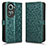 Leather Case Stands Flip Cover Holder C01X for Oppo Reno11 5G Green