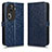 Leather Case Stands Flip Cover Holder C01X for Oppo Reno11 Pro 5G Blue