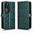 Leather Case Stands Flip Cover Holder C01X for Oppo Reno11 Pro 5G Green