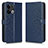 Leather Case Stands Flip Cover Holder C01X for Oppo Reno8 Pro 5G Blue