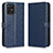 Leather Case Stands Flip Cover Holder C01X for Realme 8i Blue