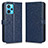 Leather Case Stands Flip Cover Holder C01X for Realme 9 4G Blue