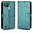 Leather Case Stands Flip Cover Holder C01X for Realme C25Y Green