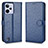 Leather Case Stands Flip Cover Holder C01X for Realme C31 Blue