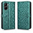 Leather Case Stands Flip Cover Holder C01X for Realme C33 (2023) Green