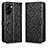 Leather Case Stands Flip Cover Holder C01X for Realme C33 Black