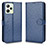 Leather Case Stands Flip Cover Holder C01X for Realme C35 Blue