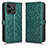 Leather Case Stands Flip Cover Holder C01X for Realme C51 Green