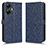 Leather Case Stands Flip Cover Holder C01X for Realme C55 Blue