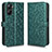 Leather Case Stands Flip Cover Holder C01X for Realme Q5x 5G Green