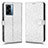 Leather Case Stands Flip Cover Holder C01X for Realme V23 5G Silver