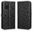 Leather Case Stands Flip Cover Holder C01X for Samsung Galaxy A02s Black