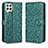 Leather Case Stands Flip Cover Holder C01X for Samsung Galaxy A12 Green