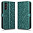 Leather Case Stands Flip Cover Holder C01X for Samsung Galaxy A14 4G Green