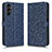 Leather Case Stands Flip Cover Holder C01X for Samsung Galaxy A14 5G Blue