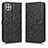 Leather Case Stands Flip Cover Holder C01X for Samsung Galaxy A22 5G Black