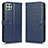 Leather Case Stands Flip Cover Holder C01X for Samsung Galaxy A22 5G Blue