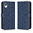 Leather Case Stands Flip Cover Holder C01X for Samsung Galaxy A23s Blue
