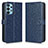 Leather Case Stands Flip Cover Holder C01X for Samsung Galaxy A32 4G Blue