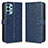 Leather Case Stands Flip Cover Holder C01X for Samsung Galaxy A32 5G Blue