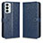 Leather Case Stands Flip Cover Holder C01X for Samsung Galaxy F23 5G Blue