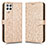 Leather Case Stands Flip Cover Holder C01X for Samsung Galaxy M12 Gold