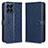 Leather Case Stands Flip Cover Holder C01X for Samsung Galaxy M33 5G Blue