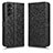 Leather Case Stands Flip Cover Holder C01X for Samsung Galaxy M44 5G Black