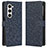 Leather Case Stands Flip Cover Holder C01X for Samsung Galaxy Z Fold5 5G Blue