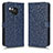 Leather Case Stands Flip Cover Holder C01X for Sharp Aquos R8 Blue