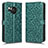 Leather Case Stands Flip Cover Holder C01X for Sharp Aquos R8 Green