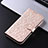 Leather Case Stands Flip Cover Holder C01X for Sharp Aquos Sense7 Plus Gold