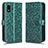 Leather Case Stands Flip Cover Holder C01X for Sharp Aquos wish3 Green