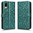 Leather Case Stands Flip Cover Holder C01X for Sharp Simple Sumaho 6 Green