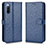 Leather Case Stands Flip Cover Holder C01X for Sony Xperia 10 III SO-52B Blue