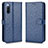 Leather Case Stands Flip Cover Holder C01X for Sony Xperia 10 III SOG04 Blue