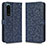 Leather Case Stands Flip Cover Holder C01X for Sony Xperia 5 III SO-53B Blue