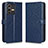 Leather Case Stands Flip Cover Holder C01X for Vivo V23 5G Blue