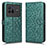 Leather Case Stands Flip Cover Holder C01X for Vivo X80 5G Green