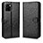 Leather Case Stands Flip Cover Holder C01X for Vivo Y01 Black