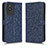 Leather Case Stands Flip Cover Holder C01X for Vivo Y02 Blue