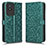 Leather Case Stands Flip Cover Holder C01X for Vivo Y02 Green