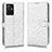 Leather Case Stands Flip Cover Holder C01X for Vivo Y30 5G Silver