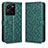 Leather Case Stands Flip Cover Holder C01X for Vivo Y35 4G Green