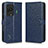 Leather Case Stands Flip Cover Holder C01X for Xiaomi Black Shark 5 5G Blue