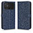 Leather Case Stands Flip Cover Holder C01X for Xiaomi Poco C40 Blue