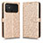 Leather Case Stands Flip Cover Holder C01X for Xiaomi Poco C40 Gold