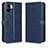 Leather Case Stands Flip Cover Holder C01X for Xiaomi Poco C50 Blue