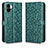 Leather Case Stands Flip Cover Holder C01X for Xiaomi Poco C50 Green